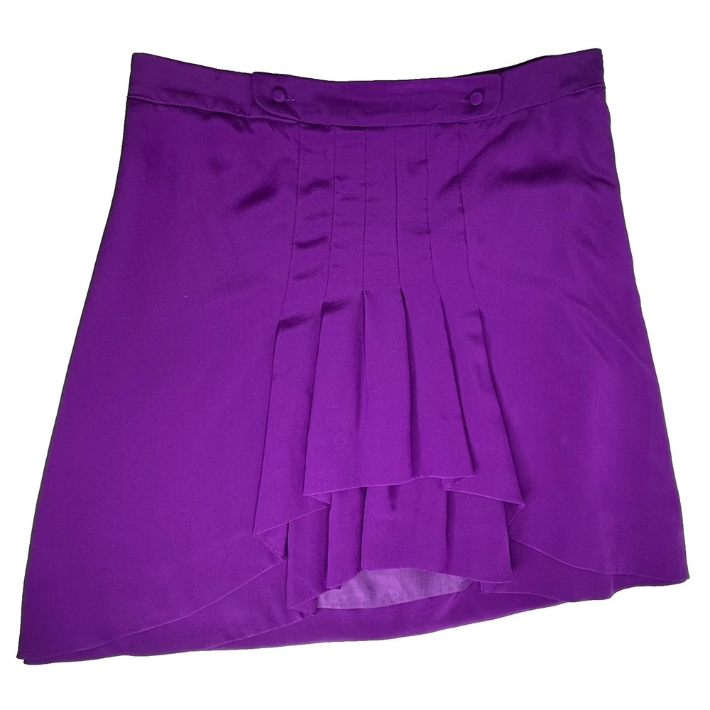 Chloe Puple Silk Mini‎ Skirt Size T38/US 6 NWT